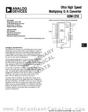 HDM-1210BD datasheet pdf Analog Devices