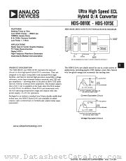 HDS-0810E datasheet pdf Analog Devices