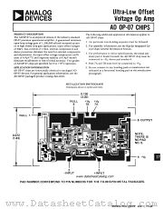 OP-07C datasheet pdf Analog Devices