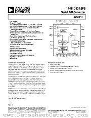 AD7851 datasheet pdf Analog Devices