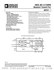 AD7011 datasheet pdf Analog Devices