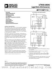 AD7111 datasheet pdf Analog Devices