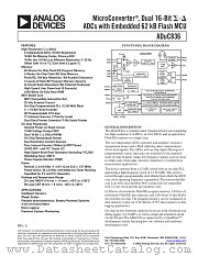 ADUC836 datasheet pdf Analog Devices