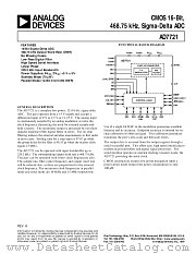 AD7721 datasheet pdf Analog Devices