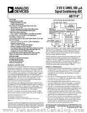 AD7714 datasheet pdf Analog Devices