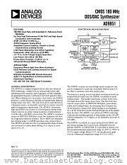 AD9851 datasheet pdf Analog Devices