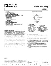 AD707 datasheet pdf Analog Devices