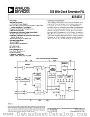 ADF4001 datasheet pdf Analog Devices