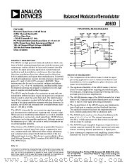 AD630SCHIPS datasheet pdf Analog Devices