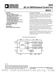 AD7010 datasheet pdf Analog Devices