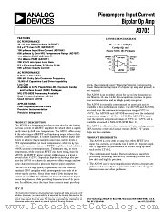 AD705BQ datasheet pdf Analog Devices
