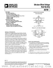 AD708SH/883B datasheet pdf Analog Devices