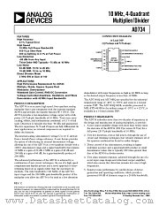 AD734SQ/883B datasheet pdf Analog Devices