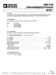 AD7522UQ/883B datasheet pdf Analog Devices