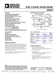 AD7679ASTRL datasheet pdf Analog Devices