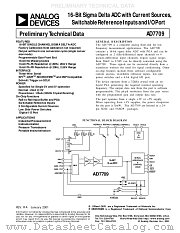 AD7709BRU datasheet pdf Analog Devices