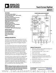 AD7873ARQ datasheet pdf Analog Devices