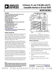 AD7998BRUZ-1REEL3 datasheet pdf Analog Devices