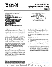 AD712 datasheet pdf Analog Devices
