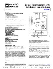 AD7147 datasheet pdf Analog Devices