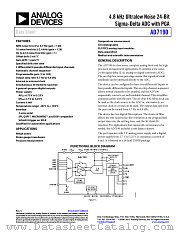 AD7190 datasheet pdf Analog Devices