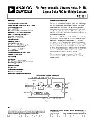 AD7191 datasheet pdf Analog Devices