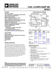 AD7643 datasheet pdf Analog Devices
