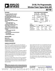 AD7780 datasheet pdf Analog Devices