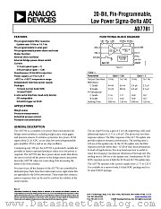 AD7781 datasheet pdf Analog Devices
