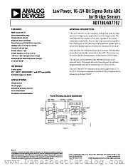 AD7797 datasheet pdf Analog Devices