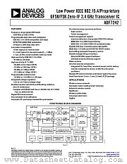 ADF7242 datasheet pdf Analog Devices