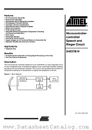 U4037B-N datasheet pdf Atmel