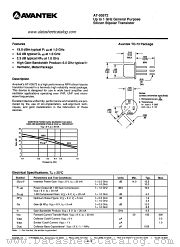 AT-00572 datasheet pdf AVANTEK