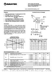 ATF-20136 datasheet pdf AVANTEK