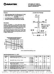 ATF-26550 datasheet pdf AVANTEK