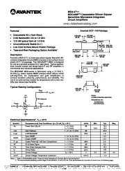 MSA-0711 datasheet pdf AVANTEK