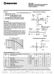 MSA-0835 datasheet pdf AVANTEK