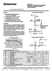 MSA-1110 datasheet pdf AVANTEK