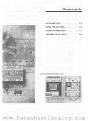 MEASUREMENTS datasheet pdf AVANTEK