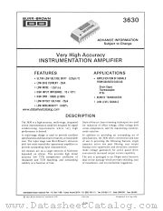 3630 datasheet pdf Burr Brown