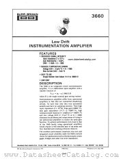 3660K datasheet pdf Burr Brown