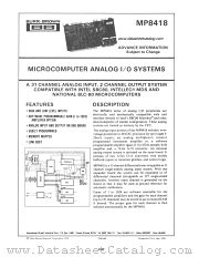 MP8418 datasheet pdf Burr Brown