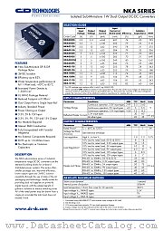NKA1215S datasheet pdf C&D Technologies