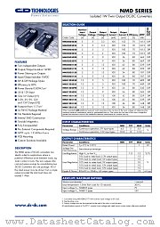 NMD120509D datasheet pdf C&D Technologies
