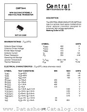 CMPTA44 datasheet pdf Central Semiconductor