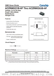 ACZRM5226B-HF datasheet pdf Comchip Technology
