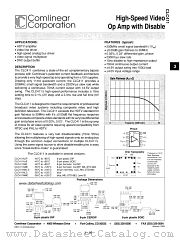 CLC411AMC datasheet pdf Comlinear Corporation