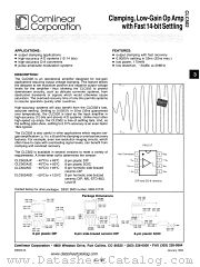 CLC502A8D datasheet pdf Comlinear Corporation
