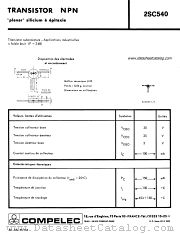 2SC540 datasheet pdf COMPELEC