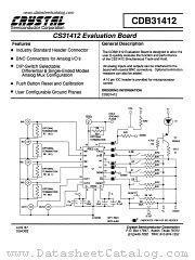 CS31412 datasheet pdf Crystal Semiconductor Corporation